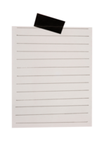 blank white note paper with tape png