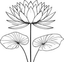 outline water lily drawing, outline water lily flower drawing, black and white water lily drawing, sketch water lily drawing, hand drawn sketch water lily drawing, lily pad water lily drawing tattoo vector