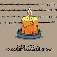 internacional holocausto holocausto día antecedentes. vector