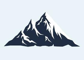 Abstract Snow Mountain landscape flat design vector