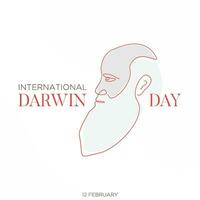 International Darwin Day of Science and Humanism background template design vector