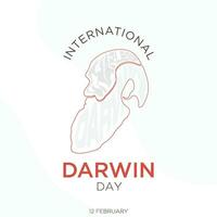 International Darwin Day of Science and Humanism background template design vector