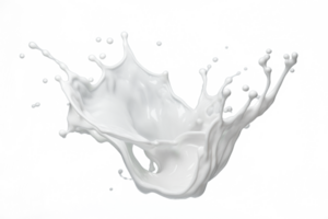 AI generated Milk drops and splashes isolated on transparent background. Abstract background with splashing white liquid png