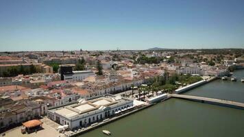 City of Tavira, Algarve, Portugal Aerial View video