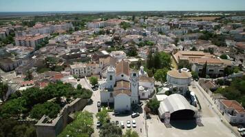 Stadt von Tavira, Algarve, Portugal Antenne Aussicht video