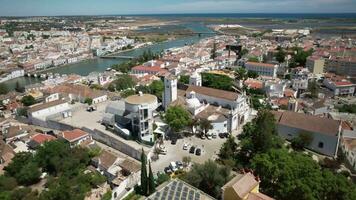 City of Tavira, Algarve, Portugal Aerial View video