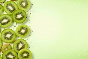 AI generated Colorful Kiwi background. Generate Ai photo