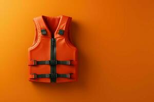 AI generated Lifesaving Life jacket mockup. Generate Ai photo