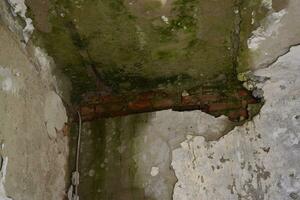 The walls of an old abandoned building photo