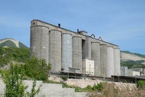 Grain terminal in port of Novorossiysk. Grain elevator. photo