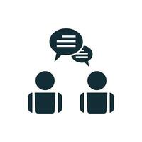 Talk, Discussion, Dispute Icon Design Template Elements vector