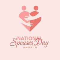 Vector illustration of National Spouses day. It is celebrated every year on January 26