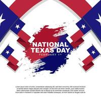Vector illustration of Texas Day celebrated on February 1. Greeting card poster design