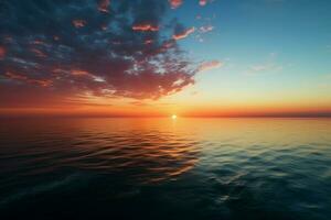 AI generated Horizon ablaze The picturesque view of a stunning sunset AI Generated photo