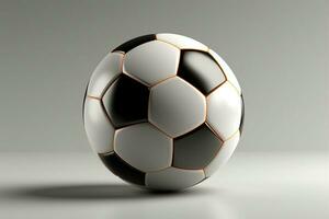 AI generated Soccer ball showcased against a light background capturing the spirit of the sport AI Generated photo