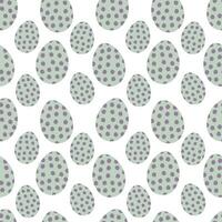 Seamless Easter pattern. Isolated polka dot eggs. For wrapping paper, cards, textiles, backgrounds. vector