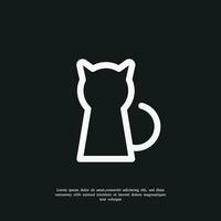 Combination of cat with Keyhole Padlock Lock symbol logo design vector