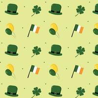 seamless pattern with clover. Pattern for St. Patrick's Day. Saint patrick background vector illustration