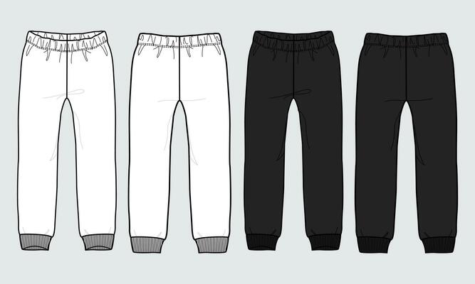 Flared Sweatpants Mockup Vector Art, Icons, and Graphics for Free Download