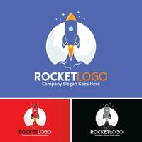 Rocket logo design template. vector