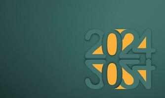 New Year 2024 Creative Design Concept - 3D Rendered Illustration copy space area eps 10 vector