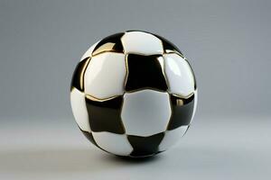 AI generated Soccer ball on a radiant light background evoking energy and excitement AI Generated photo