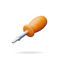 3d Screwdriver Tool Isolated vector