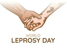 Hand drawn world leprosy day illustration vector