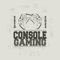 Game Console Logo, Gamer Design Gamepad Illustration Symbol Template vector