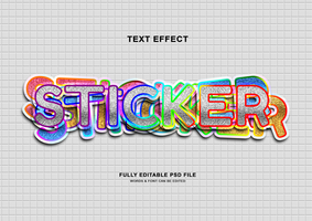 Sticker Editable Text Style Effect psd