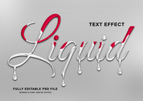 Editable Liquid Drop Text Effect psd