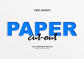 editável papel Cortar fora texto estilo efeito psd