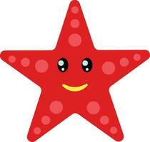 Cute Cartoon Starfish Vector Illustration