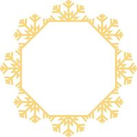Snowflake Rectangle Frame Vector Illustration