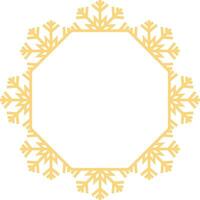 Snowflake Rectangle Frame Vector Illustration