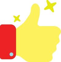 Thumb Up for Excellent Service Icon vector