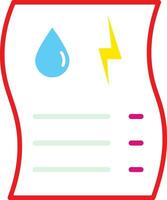 Water and Electric Utilities Bill Icon vector