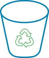 residuos compartimiento para reciclar icono vector