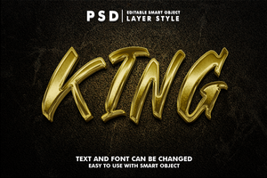 king text effect premium psd with smart object