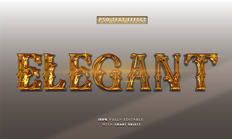 Elegant 3D Editable Text Style Effect psd
