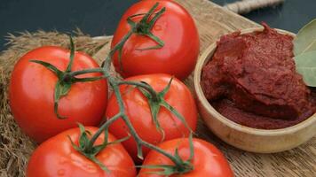 tomato paste close up. High quality 4k footage video