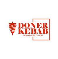 Shawarma logo for restaurants and markets. Doner kebab logo template. vector