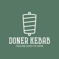 Shawarma logo for restaurants and markets. Doner kebab logo template. vector
