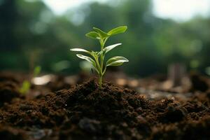 ai generado clima acción plantando un nuevo árbol a combate y mitigar clima cambio ai generado foto