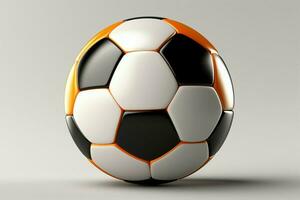 AI generated Soccer ball showcased against a light background capturing the spirit of the sport AI Generated photo