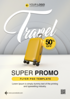 Travel flyer template psd