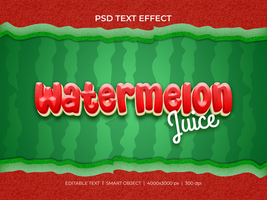 vattenmelon juice text effekt psd