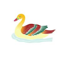 Duck vector coloring illustration