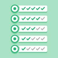 Checklist rating symbol design vector