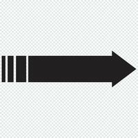 Long arrow vector icon. Black horizontal double arrow. Replaceable vector design.